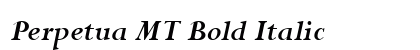 Perpetua MT Bold Italic Preview