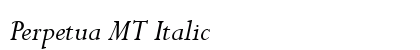 Perpetua MT Italic Preview