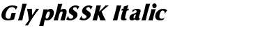 GlyphSSK Italic Font