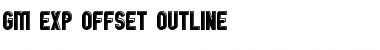 GM Exp Offset Outline Regular Font