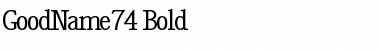 GoodName74 Bold Font