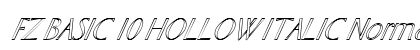 FZ BASIC 10 HOLLOW ITALIC Normal preview