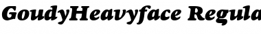 GoudyHeavyface RegularItalic Font