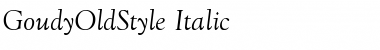 GoudyOldStyle Italic Font