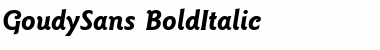 GoudySans BoldItalic Font