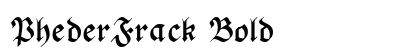 PhederFrack Bold Preview