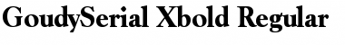 GoudySerial-Xbold Regular Font