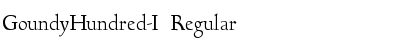 GoundyHundred-I Regular Font