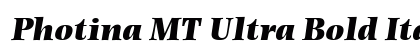 Photina MT Ultra Bold Italic Preview
