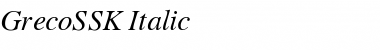 GrecoSSK Italic Font