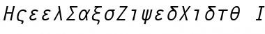 GreekSansFixedWidth Italic Font