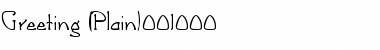 Greeting (Plain) Font