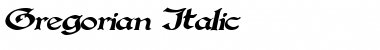 Gregorian Italic Font