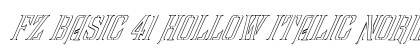 FZ BASIC 41 HOLLOW ITALIC Normal preview