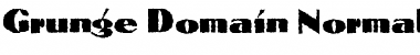 Grunge Domain Normal Regular Font