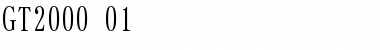 GT2000-01 Regular Font GT2000-01 Regular Font