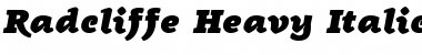 Radcliffe Display Heavy Italic Font