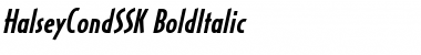 HalseyCondSSK BoldItalic Font