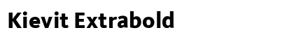 Kievit Extrabold Preview