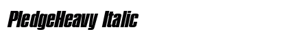 PledgeHeavy Italic Preview
