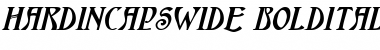 HardinCapsWide BoldItalic Font