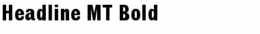 Headline MT Bold Font