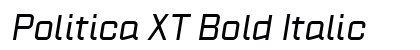 Politica XT Bold Italic Preview