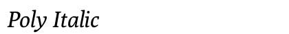 Poly Italic