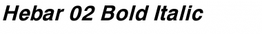 Hebar 02 Bold Italic Font