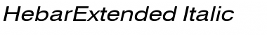 HebarExtended Italic Font