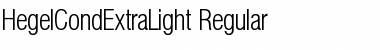 HegelCondExtraLight Regular Font