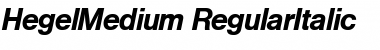 HegelMedium RegularItalic Font