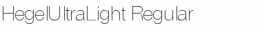 HegelUltraLight Regular Font