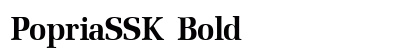 PopriaSSK Bold preview