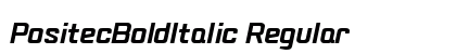 PositecBoldItalic Regular preview