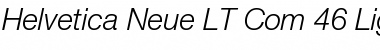 Helvetica Neue LT Com 46 Light Italic Font