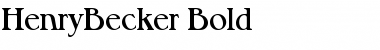 HenryBecker Bold Font