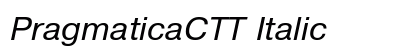 PragmaticaCTT Italic preview