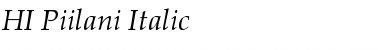 HI Piilani Italic Regular Font