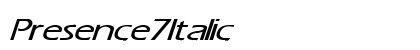 Presence 7 Italic preview