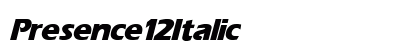 Presence 12 Italic preview