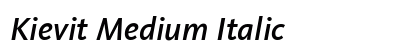 Kievit Medium Italic Preview