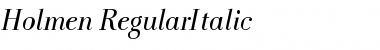Download Holmen-RegularItalic Font Download Holmen-RegularItalic Font