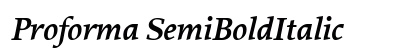 Proforma SemiBoldItalic preview