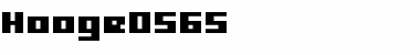 hooge 05_65 Regular Font