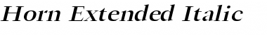 Horn Extended Italic Font