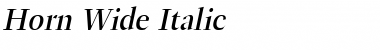 Horn Wide Italic Font