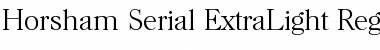 Horsham-Serial-ExtraLight Regular Font