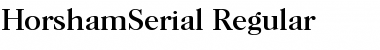 HorshamSerial Regular Font