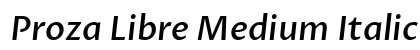 Proza Libre Medium Italic